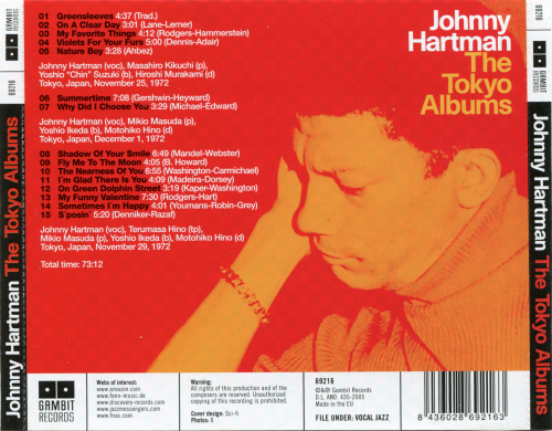 Johnny Hartman - The Tokyo Albums (1972) FLAC