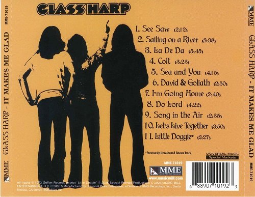 Glass Harp - It Makes Me Glad (Reissue, Bonus Track Remastered) (1972/2005)