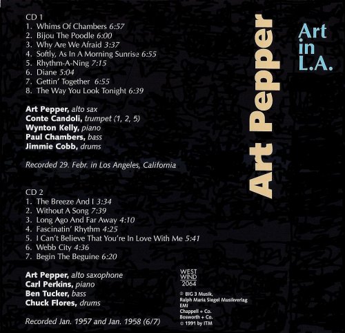 Art Pepper – Art in L.A. (2 CD Set) (1991) FLAC