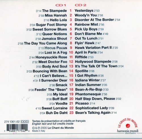 Coleman Hawkins - Bouncing With Bean (2CD, 2010) CD-Rip