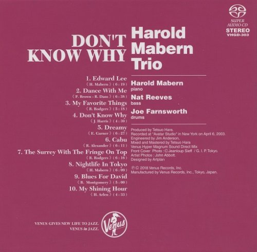 Harold Mabern - Don’t Know Why (2003) [2018 SACD]