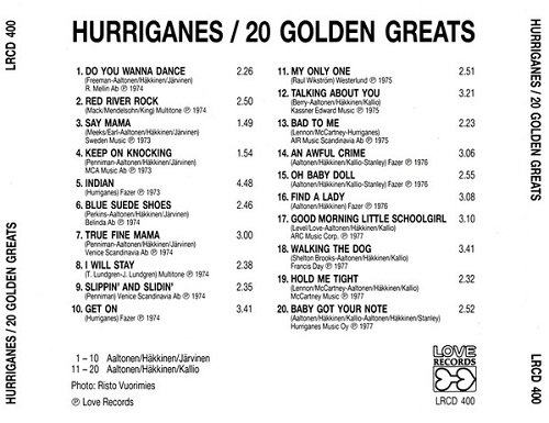 Hurriganes - 20 Golden Greats (1973-77/1989)