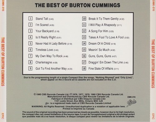 Burton Cummings - The Best Of Burton Cummings (Reissue) (1980/1990)