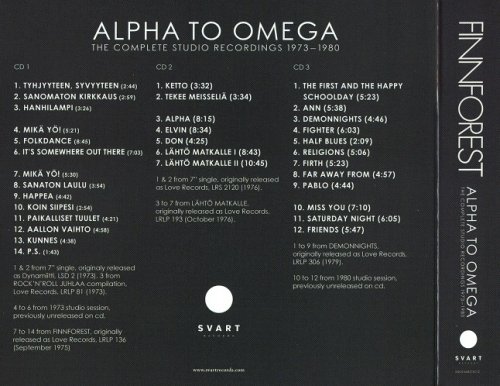 Finnforest - Alpha to Omega: The Complete Studio Recordings 1973-1980 (2018)