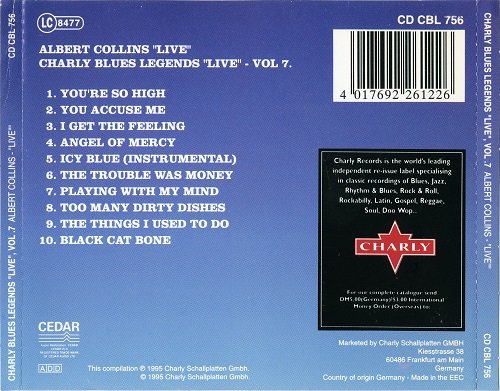 Albert Collins - Live: Charly Blues Legends Live - Vol.7 (1995)