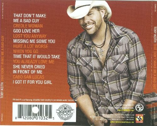 Toby Keith - That Dont Make Me A Bad Guy (2008) ISRABOX HI-RES