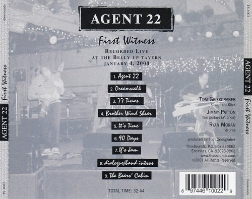 Agent 22 - First Witness Live At The Belly Up (2001)