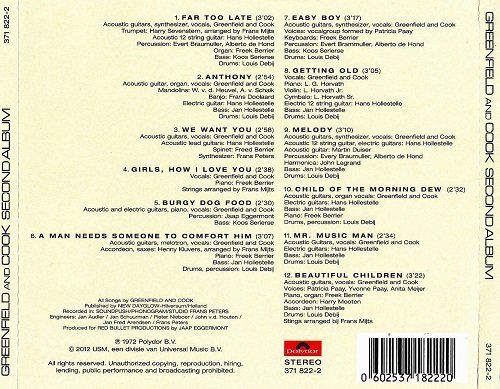 Greenfield & Cook - Second Album (Reissue) (1973/2012)