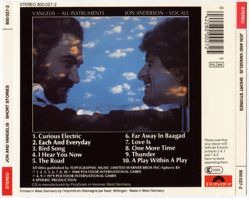 Jon and Vangelis - Short Stories (1980)