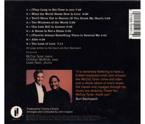 McCoy Tyner -  What the World Needs Now: The Music of Burt Bacharach (1996) 320 Kbps