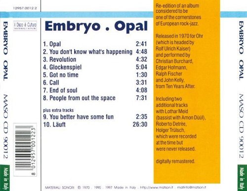 Embryo - Opal (Reissue) (1970/1997)
