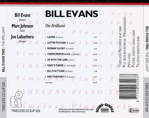 Bill Evans - The Brilliant (1980) Flac