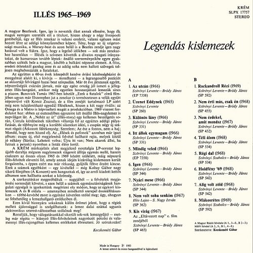 Illes - Illes 1965-1969: Legendas Kislemezek (1983) Vinyl
