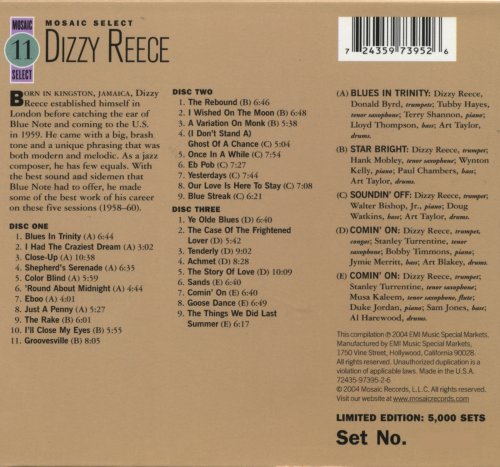 Dizzy Reece - Mosaic Select 11 (2004) [Box Set 3CD]