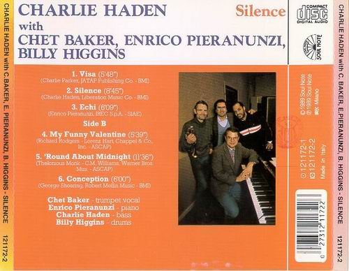 Charlie Haden With Chet Baker, Enrico Pieranunzi, Billy Higgins - Silence (1989)  CD Rip