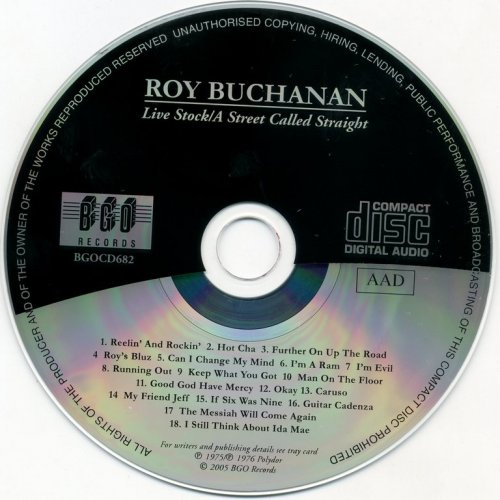 Roy Buchanan - Live Stock / A Street Called Straight (1975/1976) {2005, Remastered}